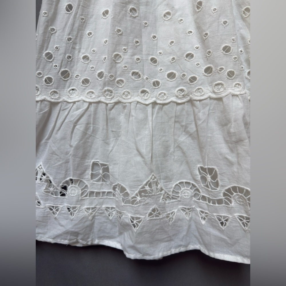 NWT Anthropologie Plus Size Cotton Dress 1X, White, Boho, Flowy, Lightweight - Picture 8 of 16